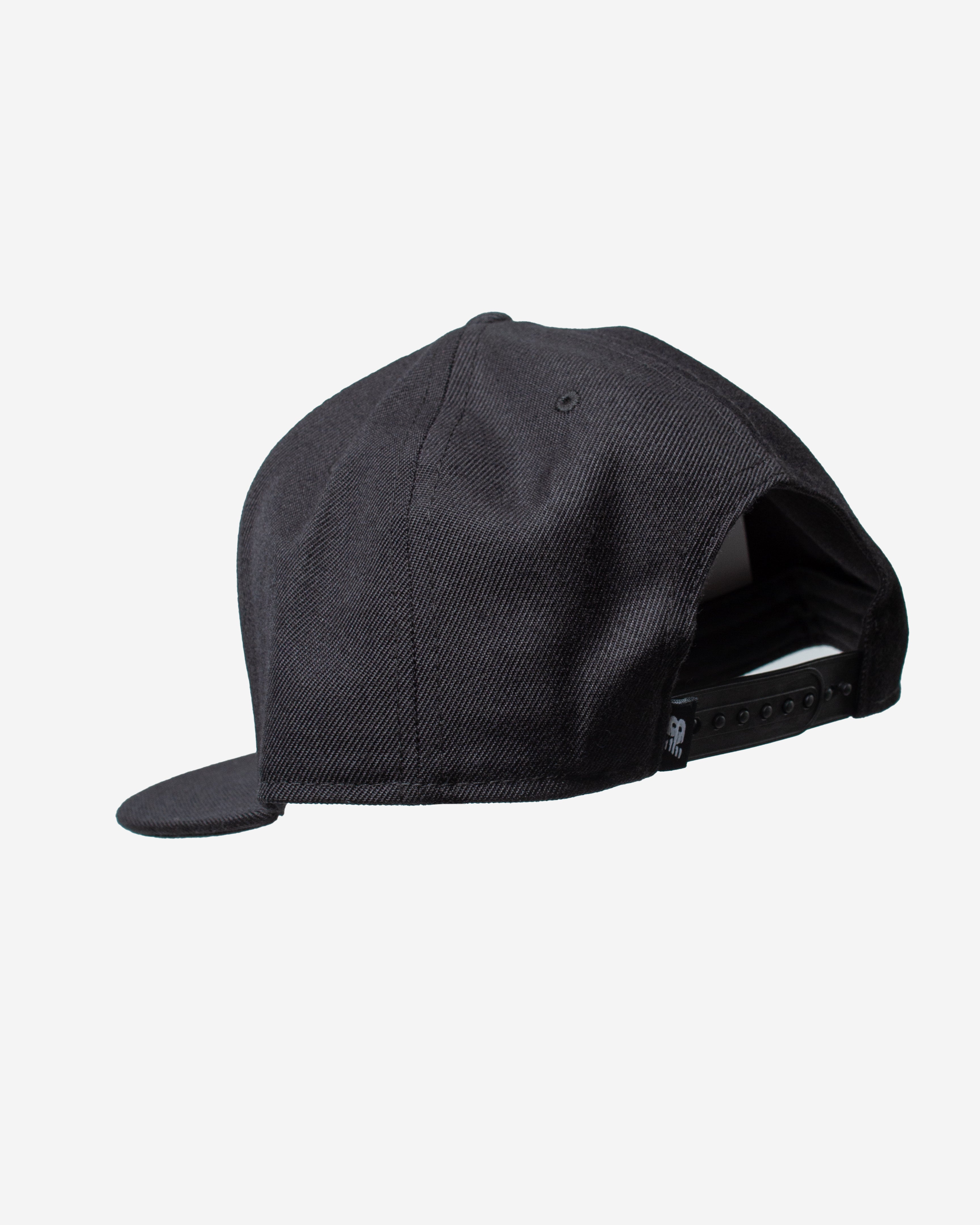 6 PANEL FLAT BRIM HAT NERO